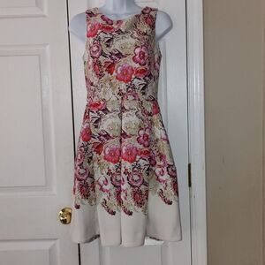 Just Taylor A-Line Floral Dress W Pockets summer garden party wedding graduation